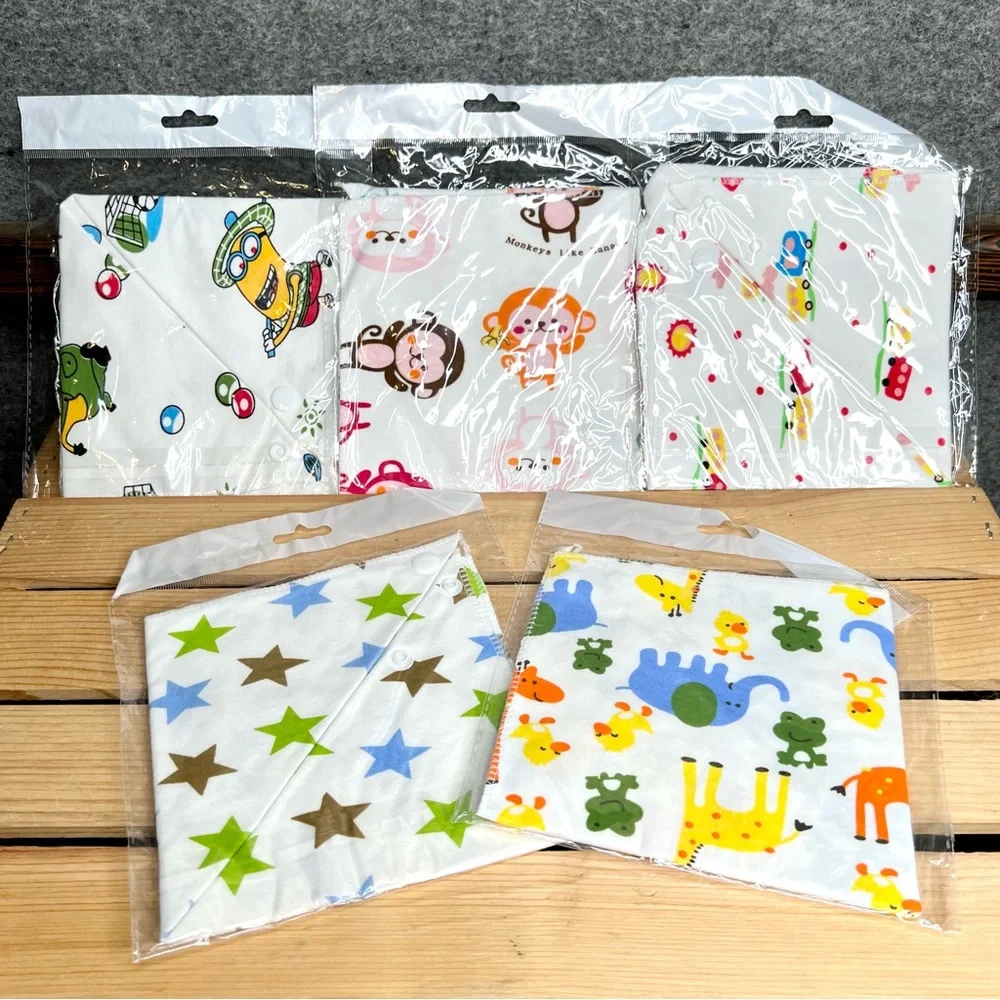 Baby Handkerchief Bibs (Set of 5)
